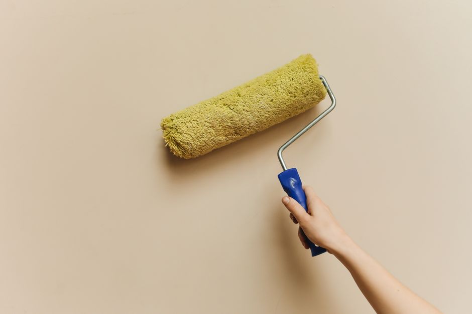 Wall surface with a clean painted finish